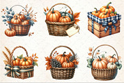 Autumn Pumpkin Basket Clipart, an Illustration by Rose Art (Thumbnail 2 of 7)