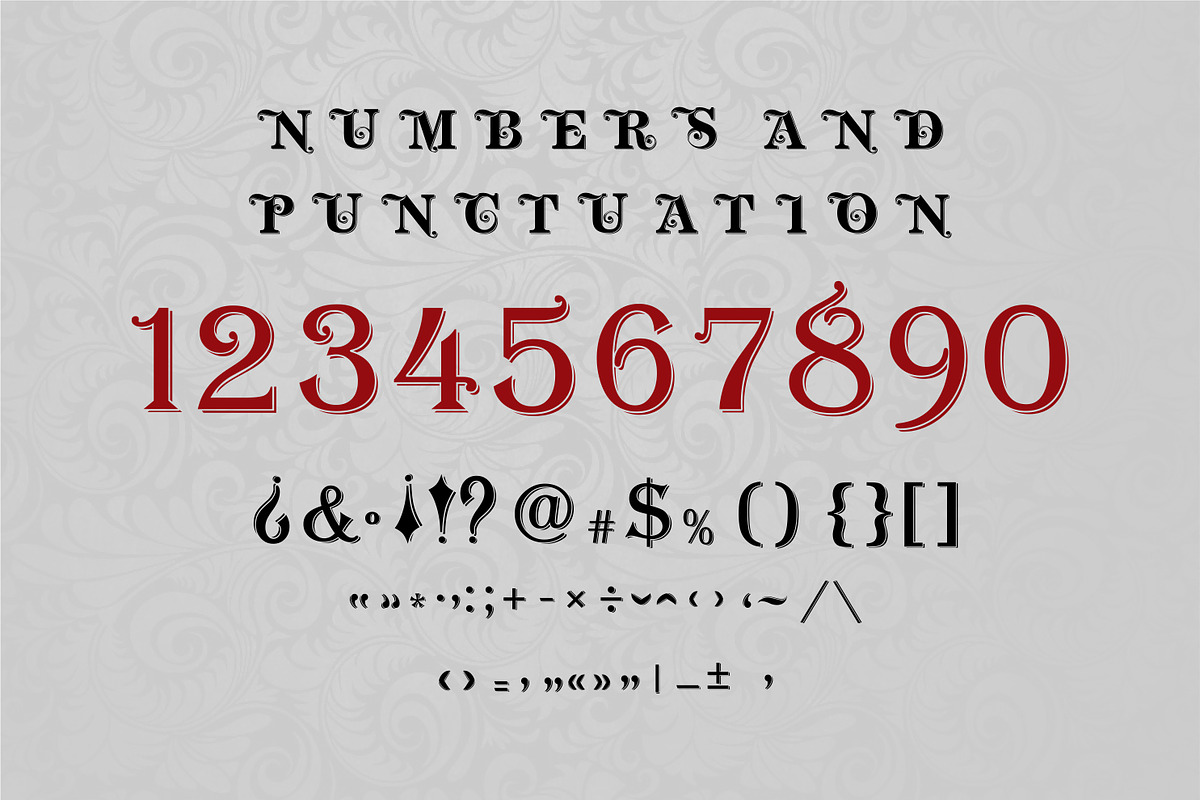 Heritage calligraphic typeface preview 6