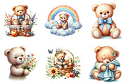 Cute Teddy Bear Png Clipart, an Illustration by DreamArtGraphic (Thumbnail 4 of 4)
