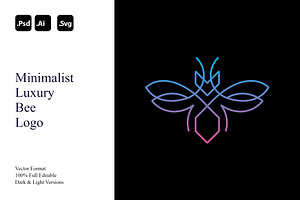 Minimalist Luxury Bee Logo, a Branding & Logo Template by Luxury Logos
