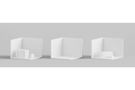 Isometric empty white room of home, an Architecture 3D Model by Marozhkastudio