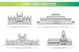 The Best World National Universities, an Education Illustration by Tettygreen