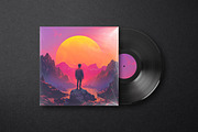 Vinyl Record Mockup, a Product Mockup by Design Squad (Thumbnail 3 of 4)