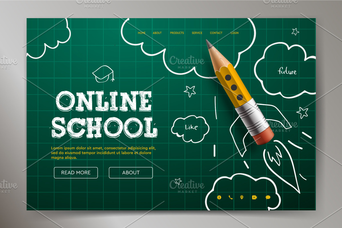 Online School Web Banners, an Education Illustration by PREMIUMVECTOR (Photo 6 of 6)