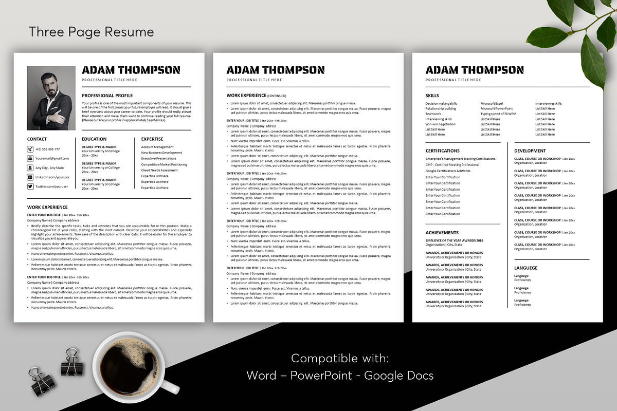 ATS Resume CV Word & Google Docs 26, a Resume Template by MrCam Template Resume|CV (Photo 5 of 9)