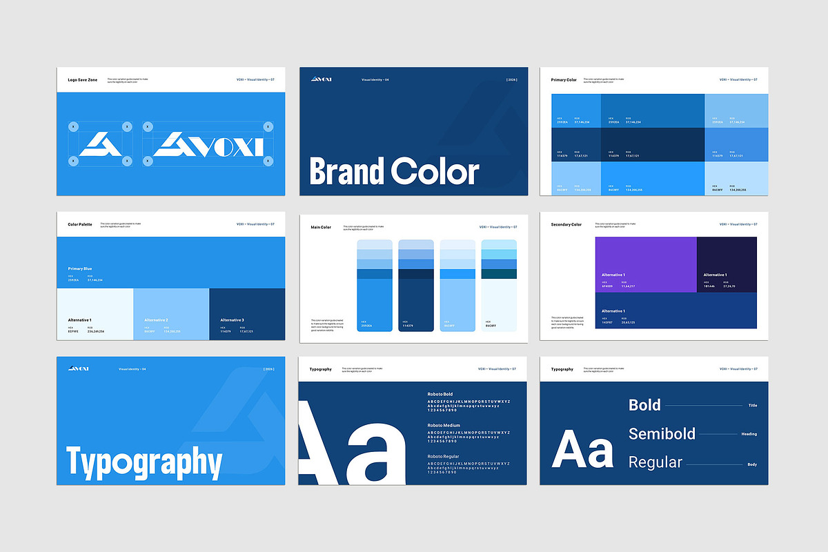 Visual Identity Guideline, a Presentation Template by KreateTribe