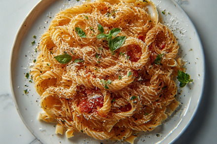 Pasta Dish italian stock image, a Photo by ComfortQ