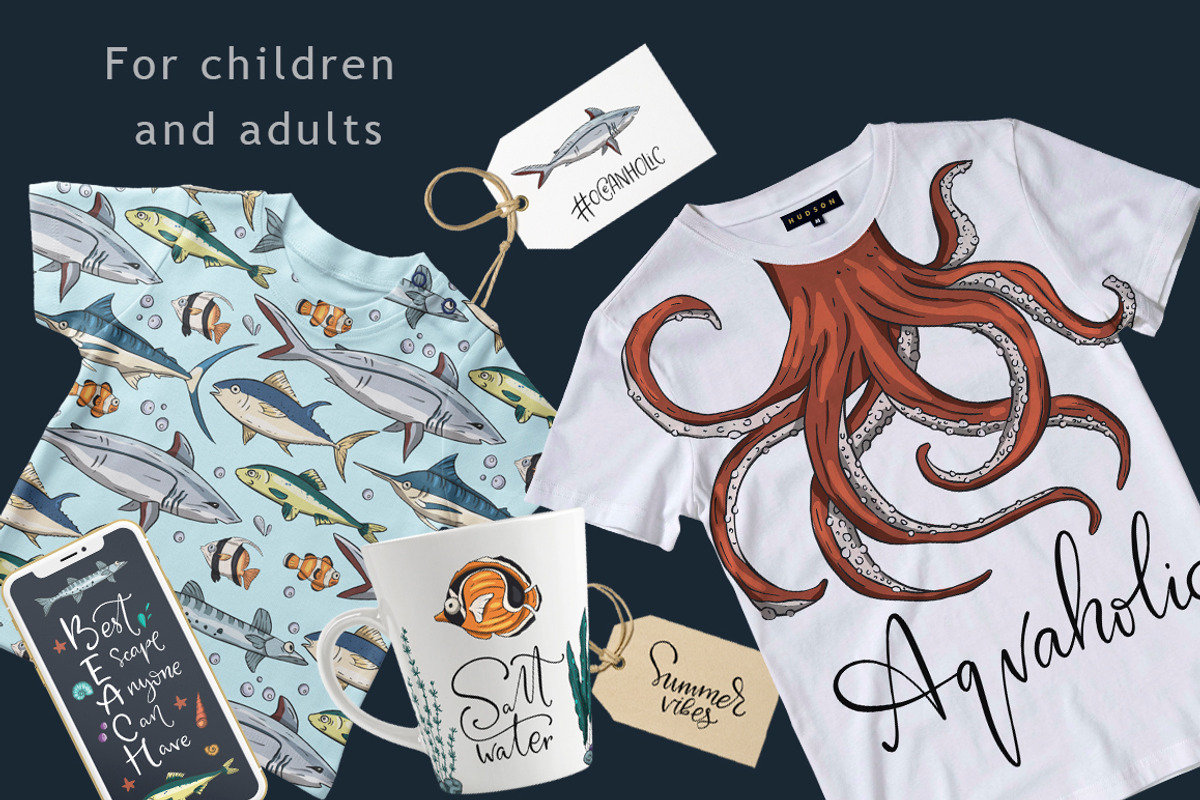 Under the sea. Big graphic set., an Animal Illustration by Red Ink (Photo 8 of 10)