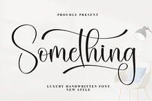 Something | Script Font