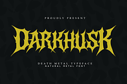 Darkhusk - Death Metal Font, a Blackletter Font by Masyafi Studio (Thumbnail 1 of 4)