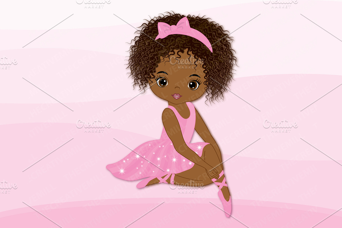Vector African American Ballerina, an Illustration by TheCreativeMill (Photo 4 of 4)