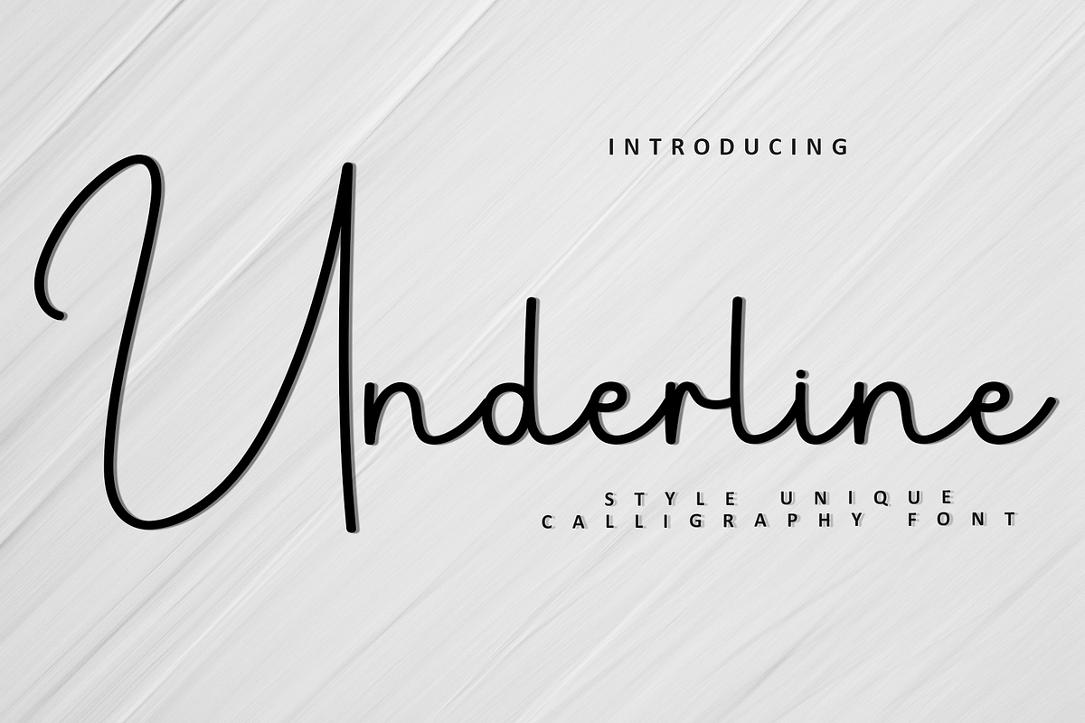 Underline, a Handwritten Font by FreshTypeINK (Photo 1 of 8)