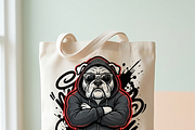 Gangster Bulldog Hoodie Art, a Shirt Mockup by Vector Stall (Thumbnail 11 of 13)