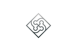 square community people outline logo, a Branding & Logo Template by Rasagama Studio