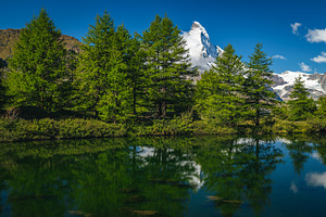 Grindjisee lake and Matterhorn peak, a Nature Photo by Alpine Dreams