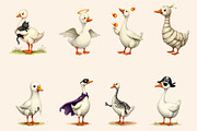 Silly Goose Halloween Clipart PNG, an Object Graphic by Printable Pretty Studio (Thumbnail 5 of 5)