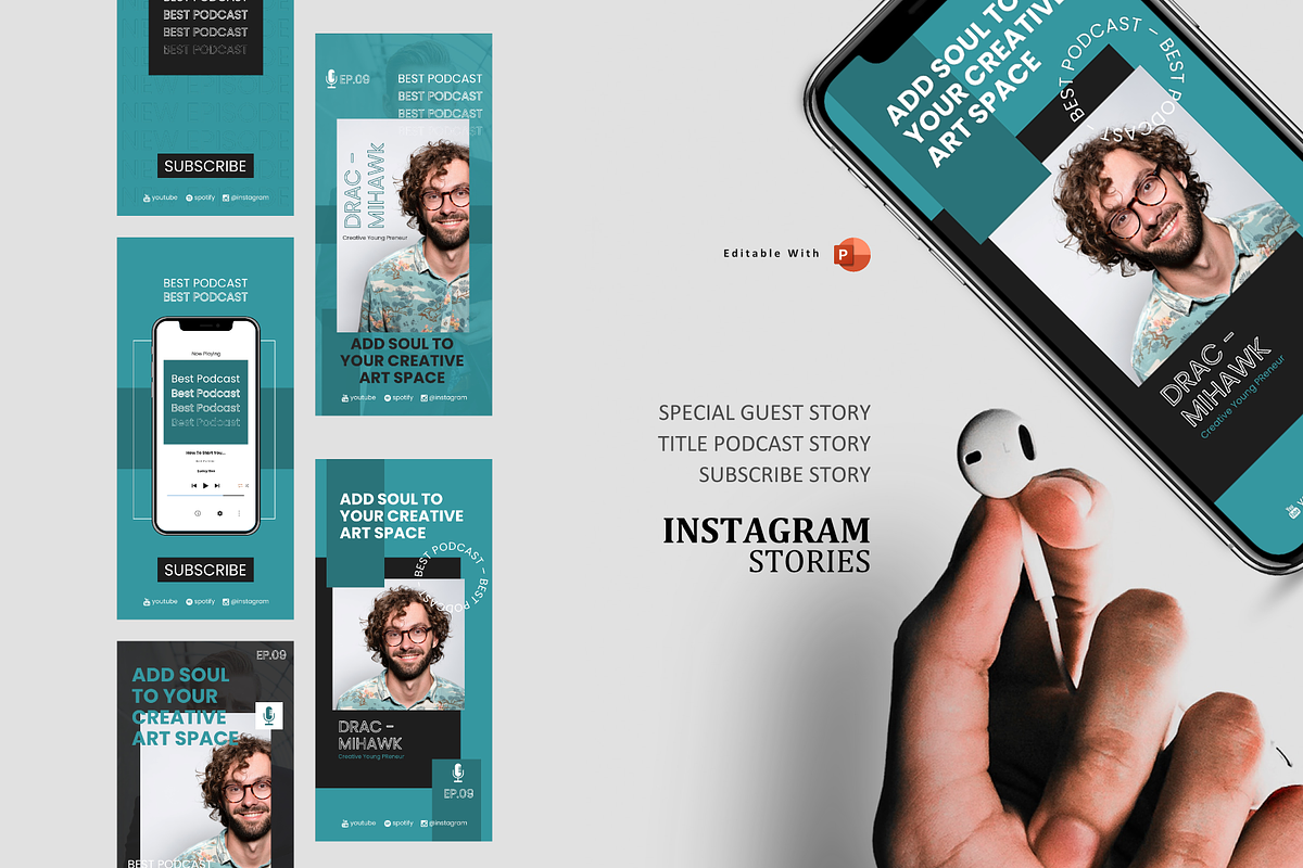 SALE | 12 BUNDLE PODCAST PROMOTION, a Social Media Template by rivatxfz (Photo 10 of 13)