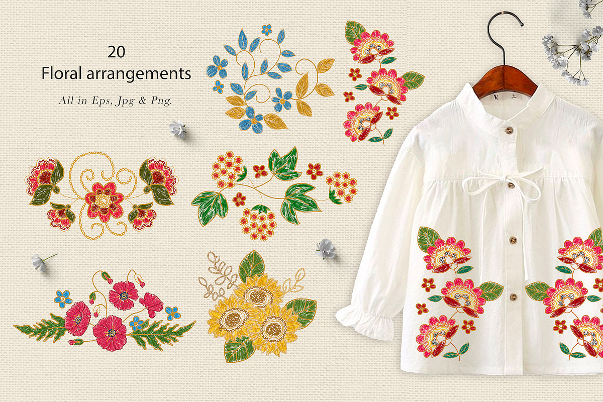 Ukrainian Embroidery Flowers, a Decorative Illustration by Red Ink (Photo 6 of 9)