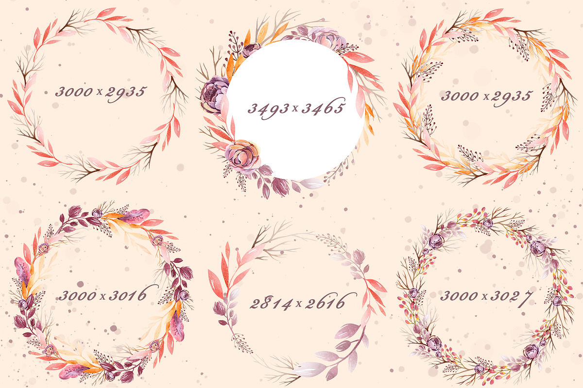 Autumn Floral Watercolor Clipart, a Decorative Illustration by LenArt (Photo 4 of 18)