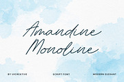 Amandine Monoline Handwritten Font, a Handwritten Font by UICreative (Thumbnail 1 of 13)