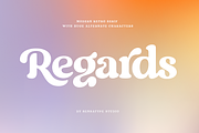 Regards - Modern Retro Serif, a Serif Font by Sensatype (Thumbnail 1 of 23)