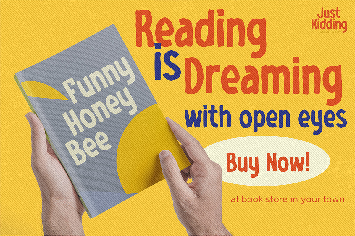 Just Kidding - Sans Display Font, a Sans Serif Font by Gassstype (Photo 6 of 8)
