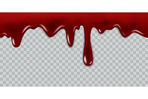 Dripping Blood. Current Red Liquid