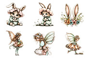 Whimsical easter clipart - Easter, an Illustration by SinaCreation (Thumbnail 3 of 11)