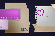 Torn paper notebook pieces and note, an Object Illustration by art PVP - market (Thumbnail 2 of 3)