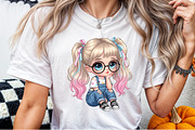 Quirky Cute Little Girl Clipart, an Illustration by Sublimation Artist (Thumbnail 4 of 9)