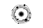 Solar System Silhouette Clipart, a Graphic by balal (Thumbnail 11 of 13)