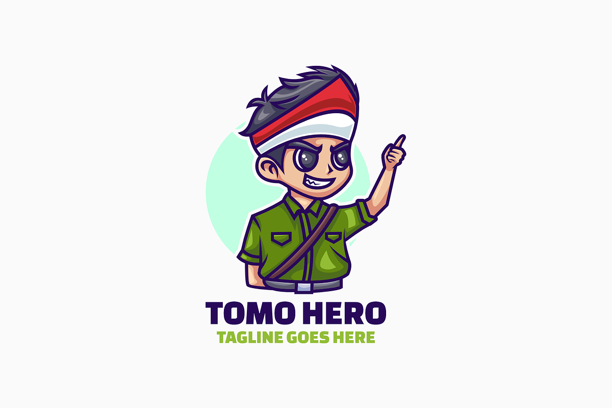 Tomo Hero Mascot Cartoon Logo, a Branding & Logo Template by Artnivora.Std