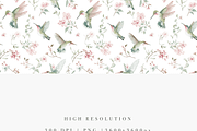 Hummingbirds Pattern, a Decorative Illustration by Pati Charm Studio (Thumbnail 5 of 7)