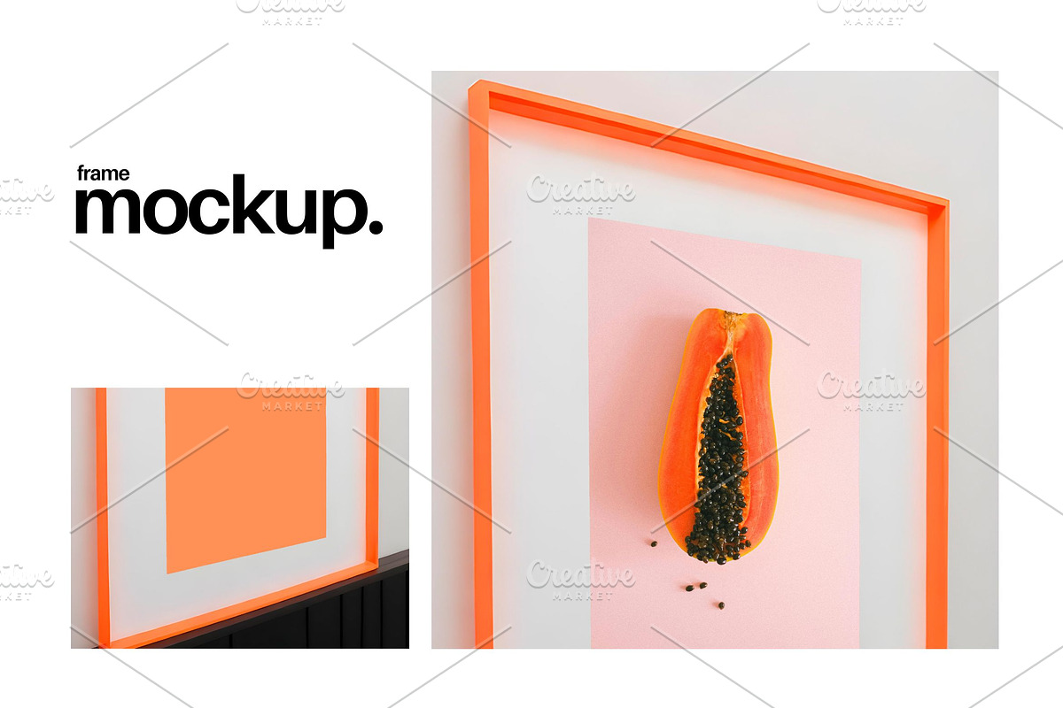 Frame Mockup #136, Orange Portrait, a Print Template by Kzara Visual Concepts