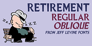 Retirement JNL, a Sans Serif Font by Jeff Levine Fonts (Thumbnail 1 of 5)
