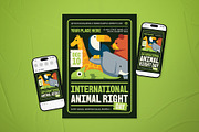 International Animal Right Flyer Set, a Flyer Template by The Good Store (Thumbnail 1 of 2)