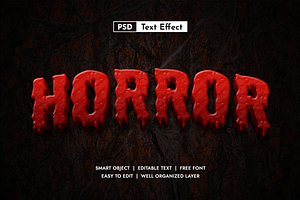 Set Of Horror Text Effect Vol 1