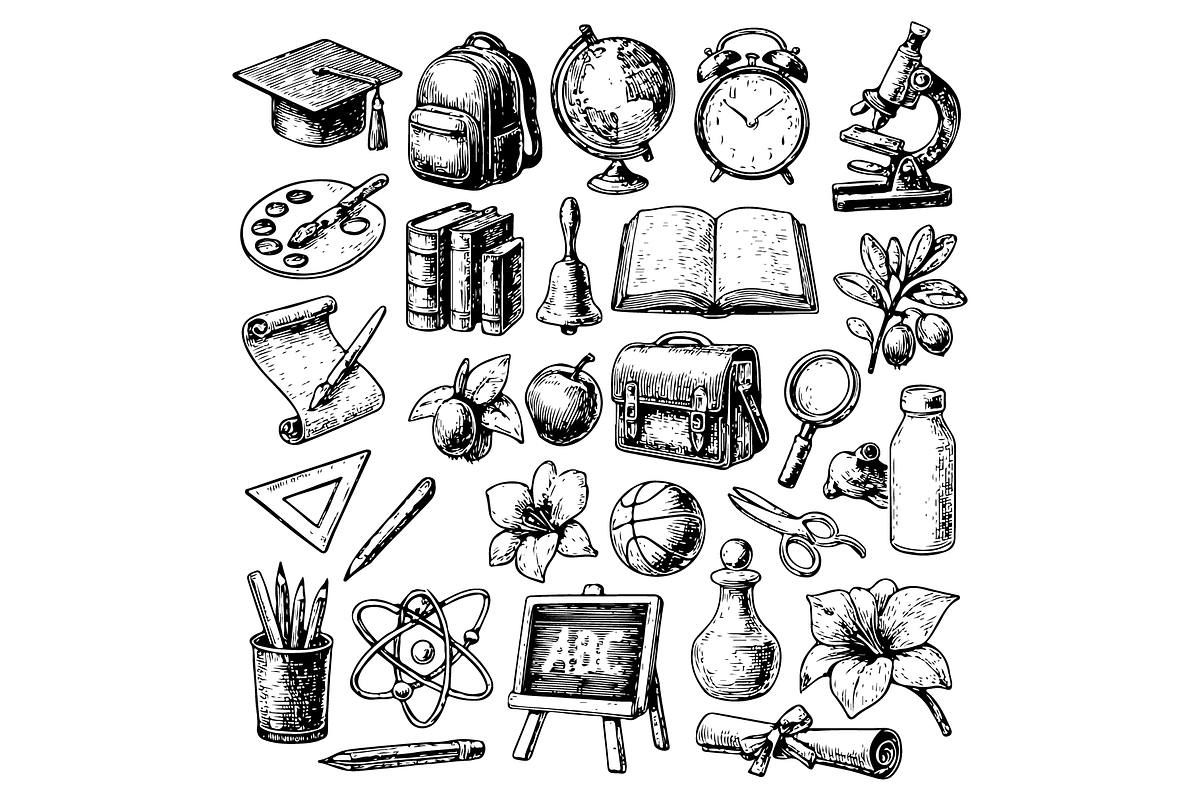 Education and School  Icons, an Object Graphic by nikagraphic