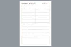 Assessment Breakdown Study Planning