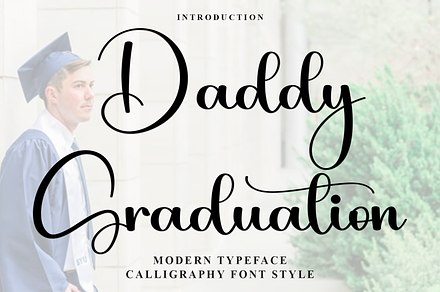 Daddy Graduation, a Handwritten Font by InermediaSTUDIO