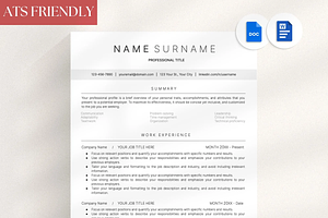 Cv Template Resume Google Docs, a Resume Template by OkiDocs Resume Templates