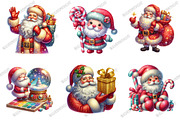 Glitter Christmas Santa Claus Waterc, an Illustration by designcity5 (Thumbnail 2 of 5)
