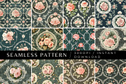 12 Antique Romance Seamless Patterns, a Pattern Graphic by Inknfolly (Thumbnail 1 of 7)