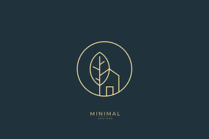 house/home with a leaf/tree logo, a Branding & Logo Template by idesign_4u