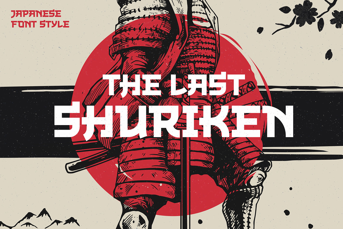 The Last Shuriken - Japanese Style, a Font by Arterfak Project