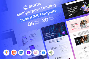 Startix - SaaS Landing HTML Template, a HTML Template by Helenshop