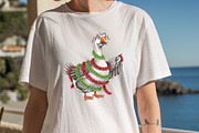 Quirky Christmas Goose Clipart, an Illustration by SVGArt (Thumbnail 7 of 8)