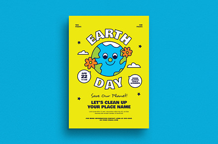 90s Style Earth Day Event Flyer