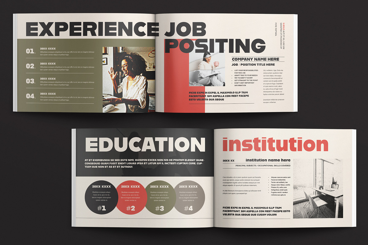 The Minimalist Resume Template, a Resume Template by E-Type (Photo 3 of 6)