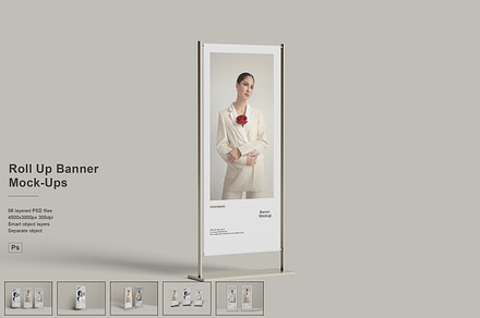 Roll-Up Banner Mock-Up, an Advertising Mockup by Pexelcorner